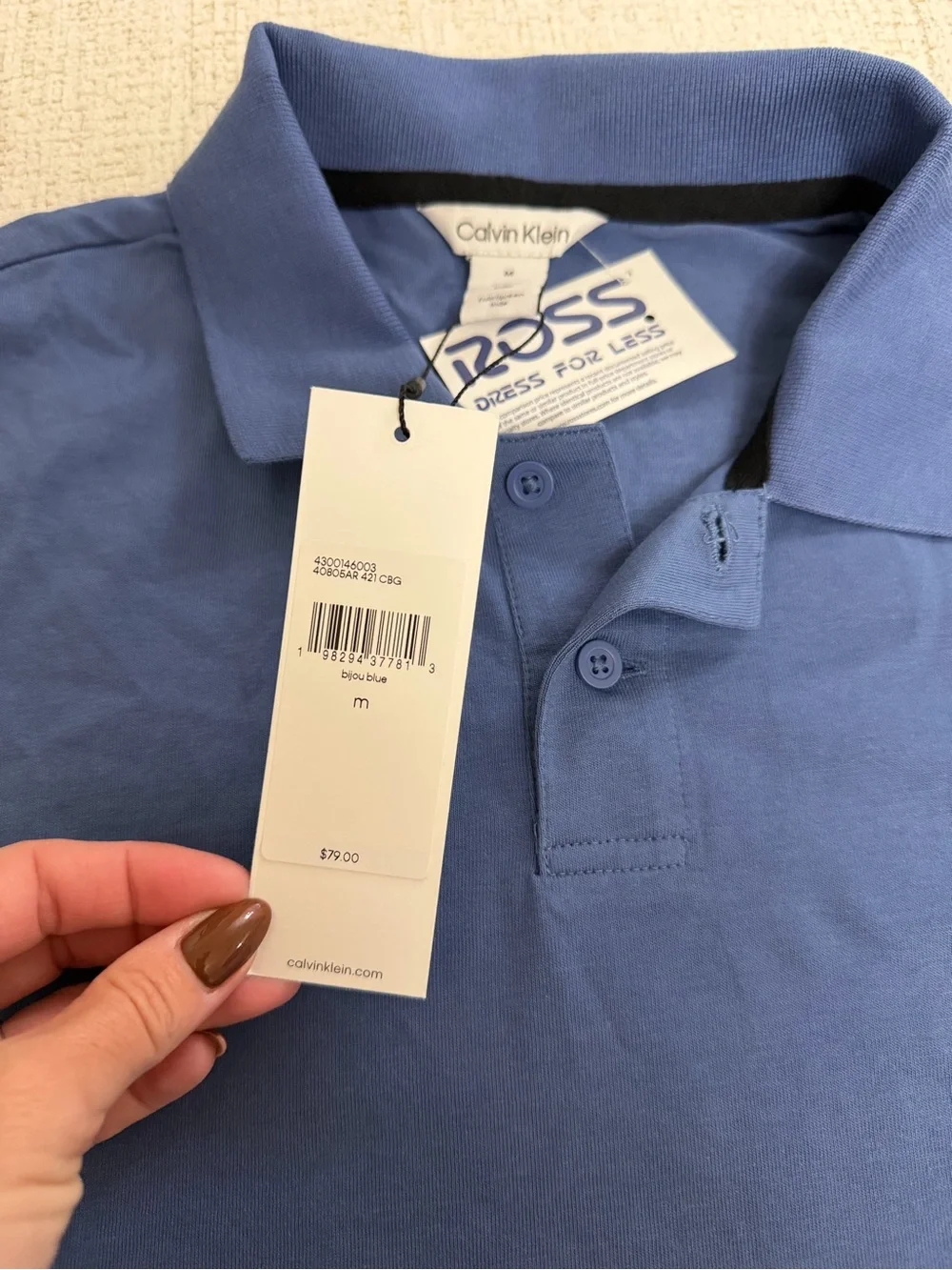 Calvin Klein Men’s Indigo Blue Polo Shirt